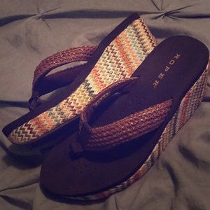Roper multi-color 3” wedge sandals